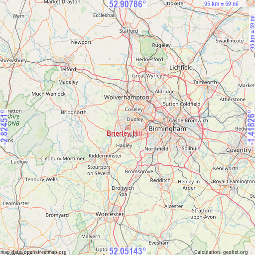 Brierley Hill on map