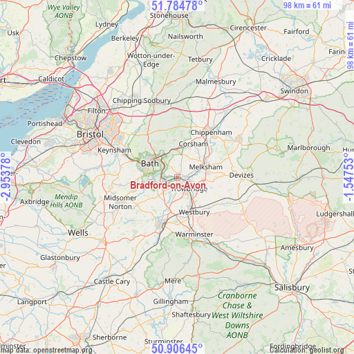Bradford-on-Avon on map