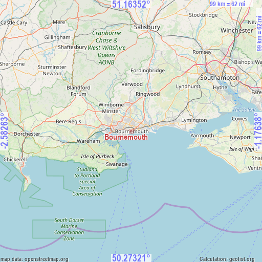 Bournemouth on map