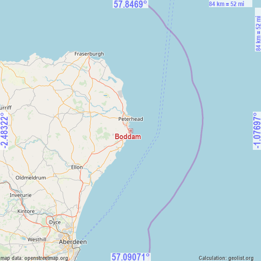 Boddam on map