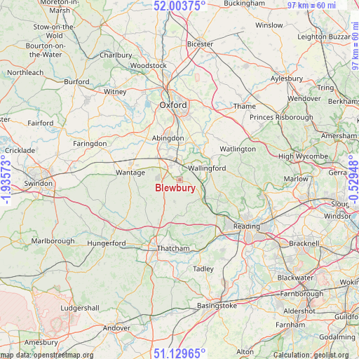 Blewbury on map