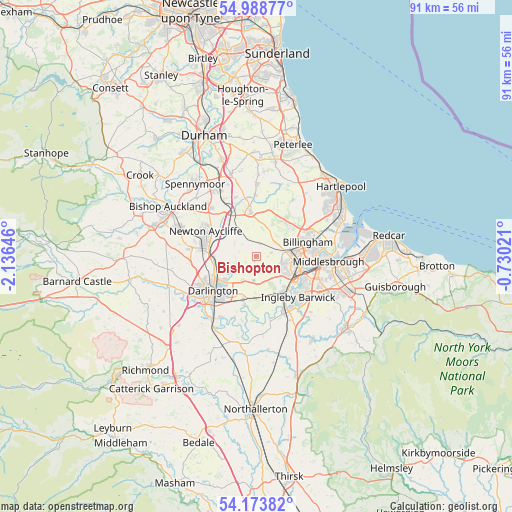 Bishopton on map
