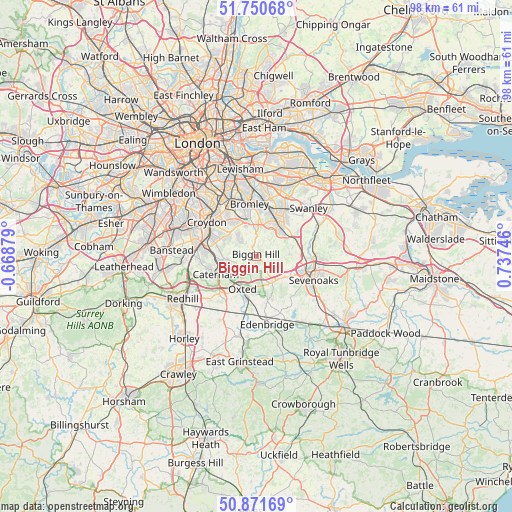 Biggin Hill on map