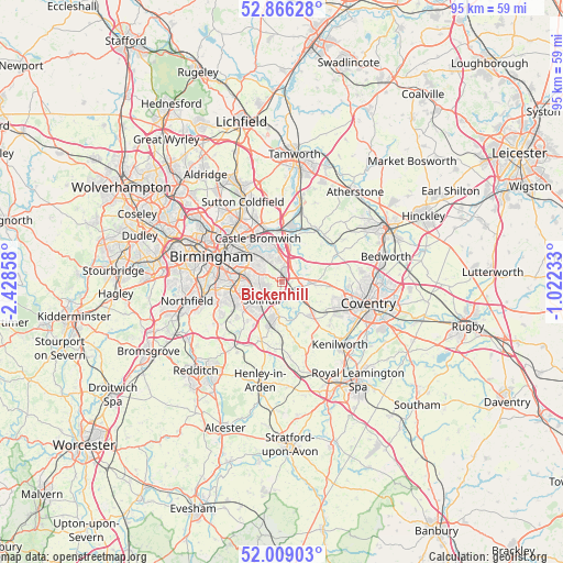 Bickenhill on map