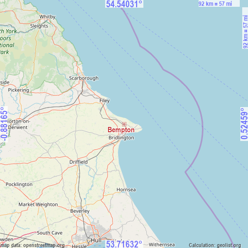 Bempton on map