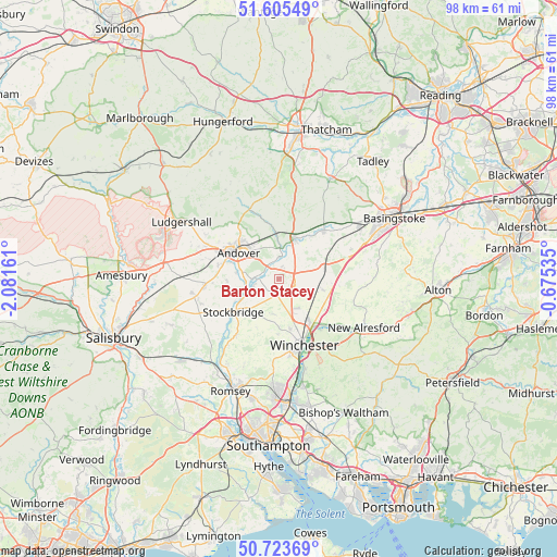 Barton Stacey on map