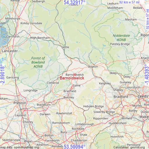Barnoldswick on map