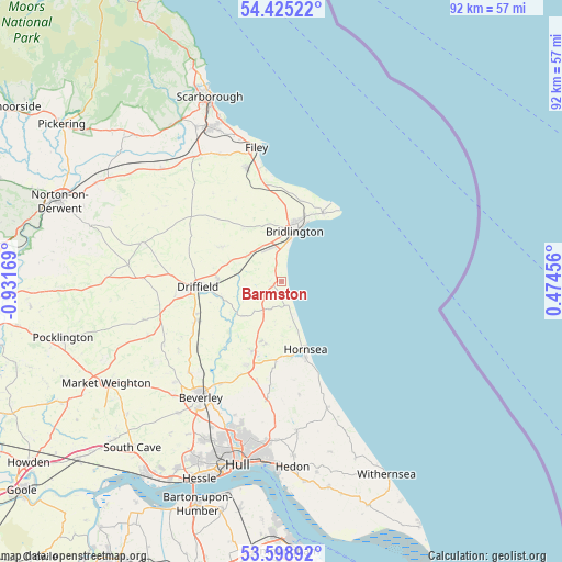 Barmston on map