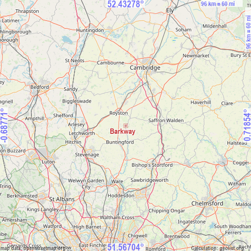 Barkway on map