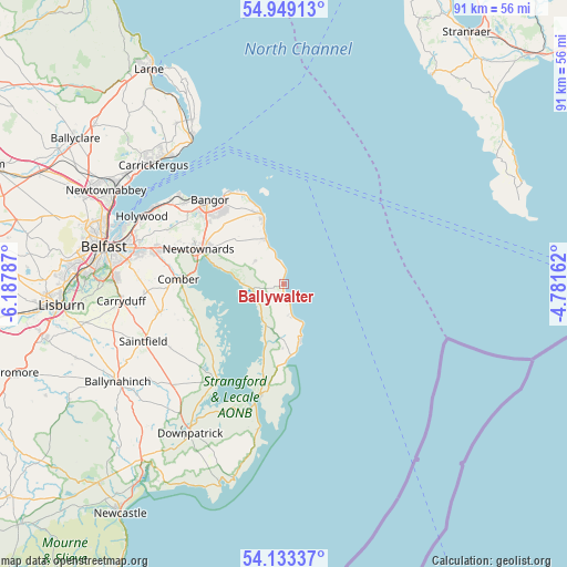 Ballywalter on map