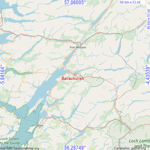 Ballachulish on map
