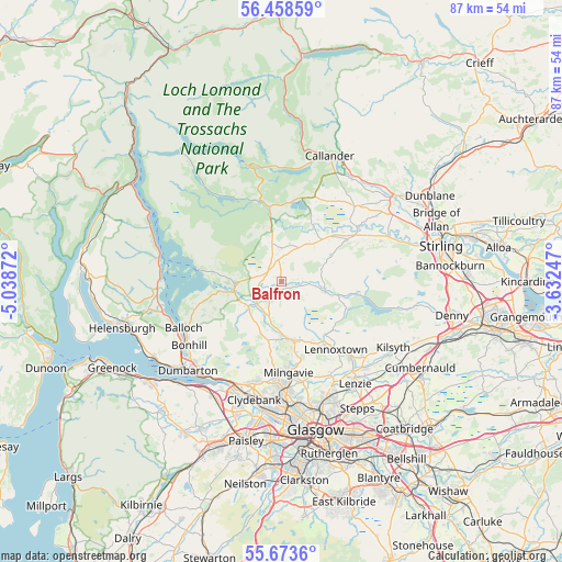 Balfron on map