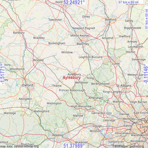 Aylesbury on map