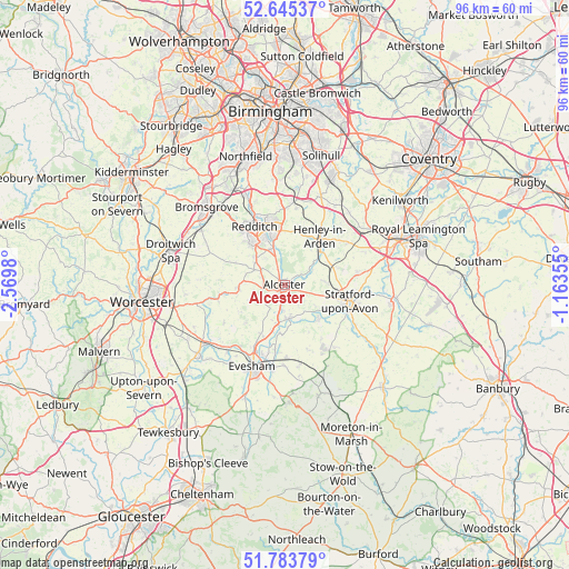 Alcester on map