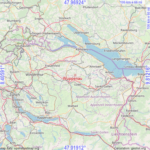 Wuppenau on map