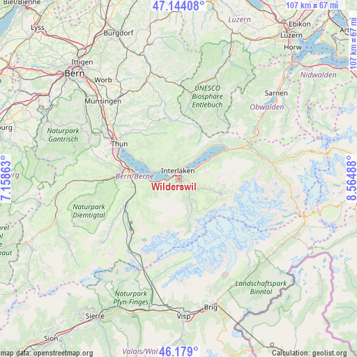 Wilderswil on map