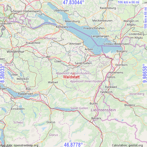 Waldstatt on map