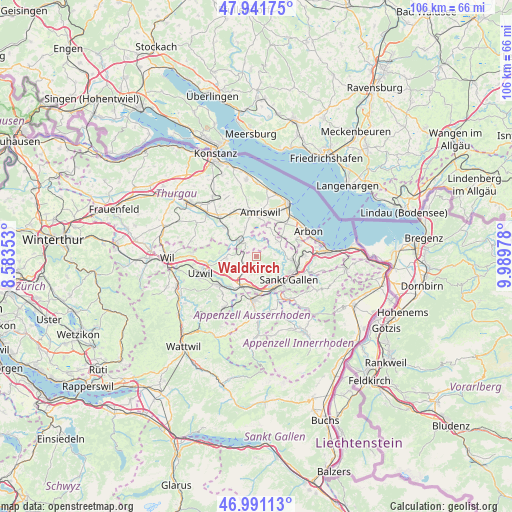 Waldkirch on map