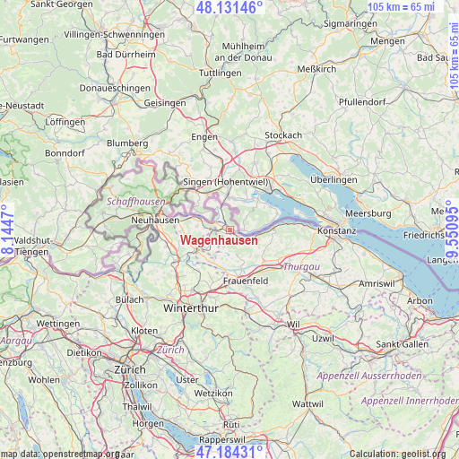Wagenhausen on map