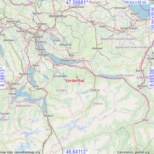 Vorderthal on map