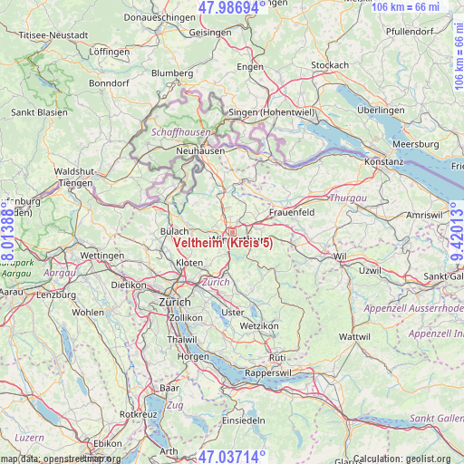 Veltheim (Kreis 5) on map