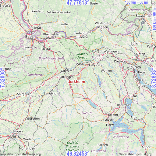 Uerkheim on map