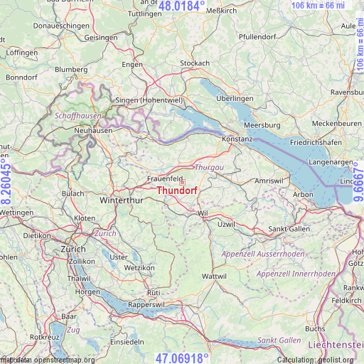 Thundorf on map