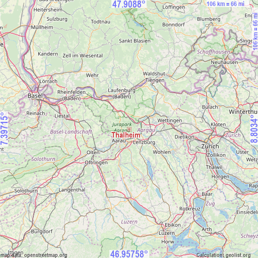Thalheim on map
