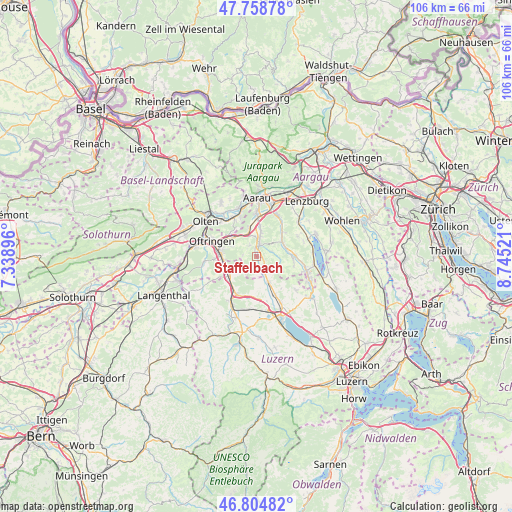 Staffelbach on map