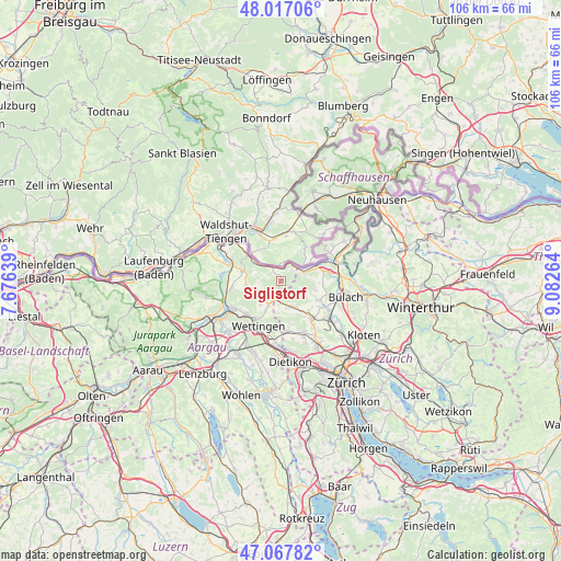 Siglistorf on map