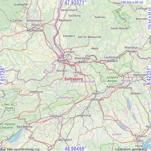 Seltisberg on map