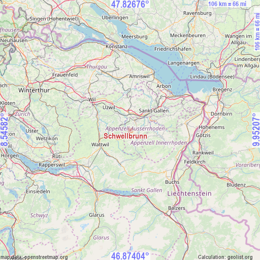 Schwellbrunn on map