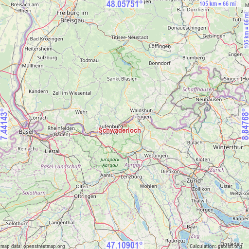 Schwaderloch on map