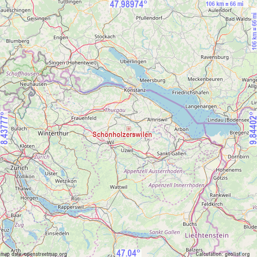 Schönholzerswilen on map