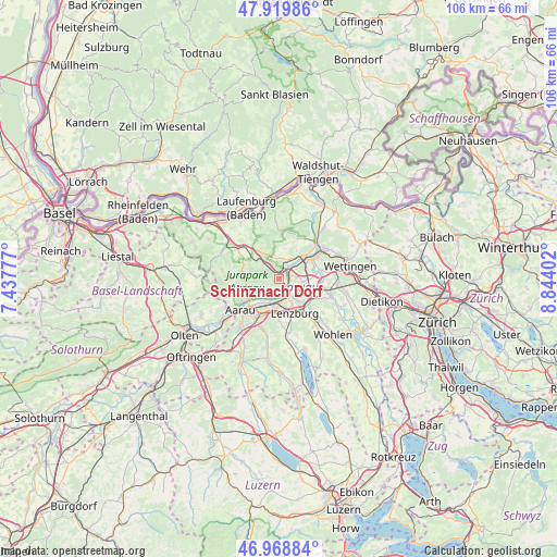 Schinznach Dorf on map