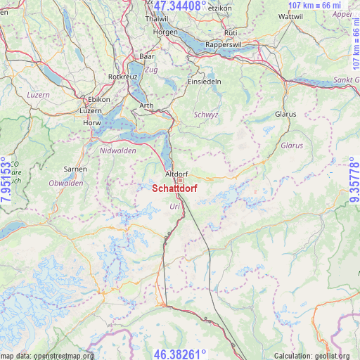 Schattdorf on map