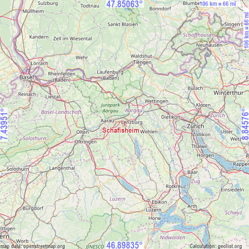 Schafisheim on map