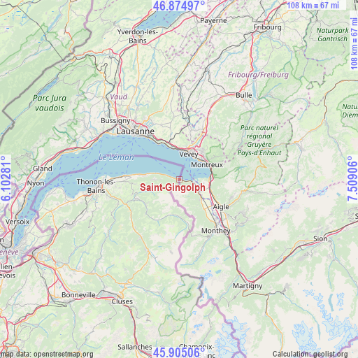 Saint-Gingolph on map