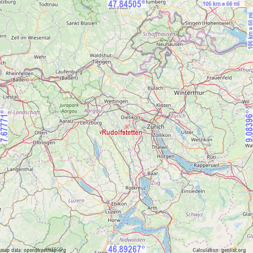Rudolfstetten on map