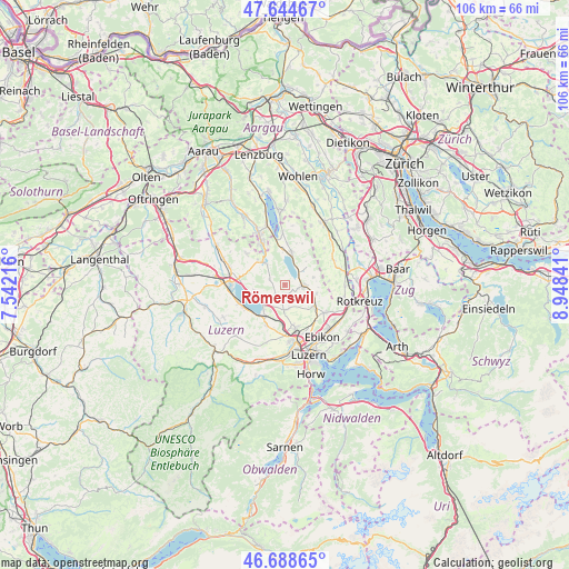 Römerswil on map
