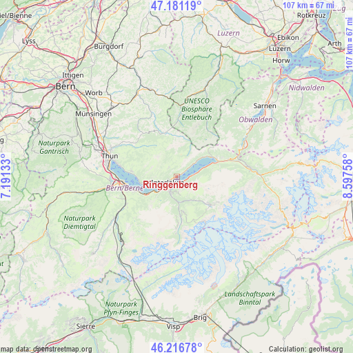 Ringgenberg on map