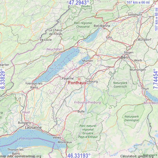 Ponthaux on map