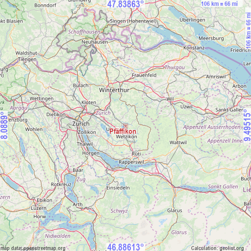 Pfäffikon on map