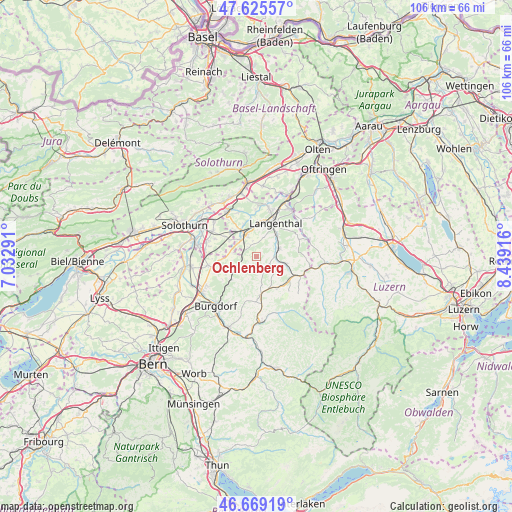 Ochlenberg on map