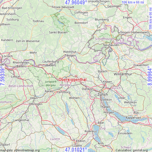 Obersiggenthal on map