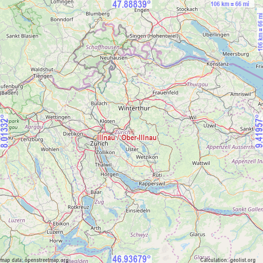 Illnau / Ober-Illnau on map
