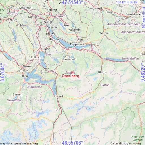 Oberiberg on map