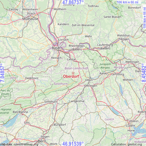 Oberdorf on map