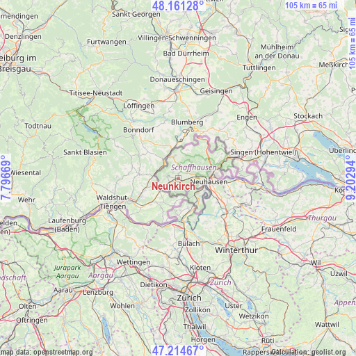 Neunkirch on map