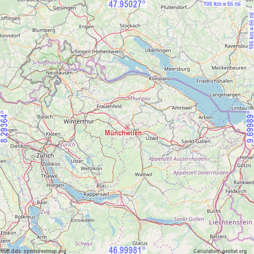 Münchwilen on map